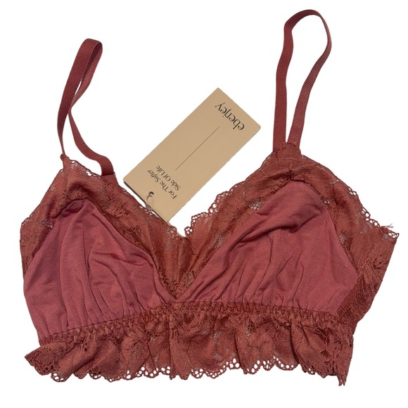 Eberjey NWT Rosalia TENCEL™ Modal Bralette Rosewood Size X-Small MSRP $78 - Picture 3 of 4